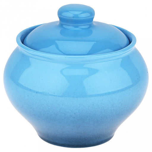 Горшок для жаркого керамический "Русский" 0,5л, д13см, h12см, "Расторопша", с крышкой (Россия)