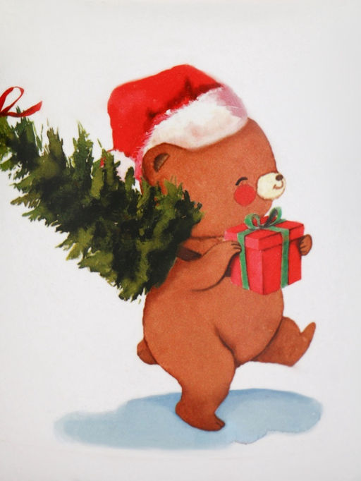 Кружка керамическая, новогодняя «Мишка», 450 мл