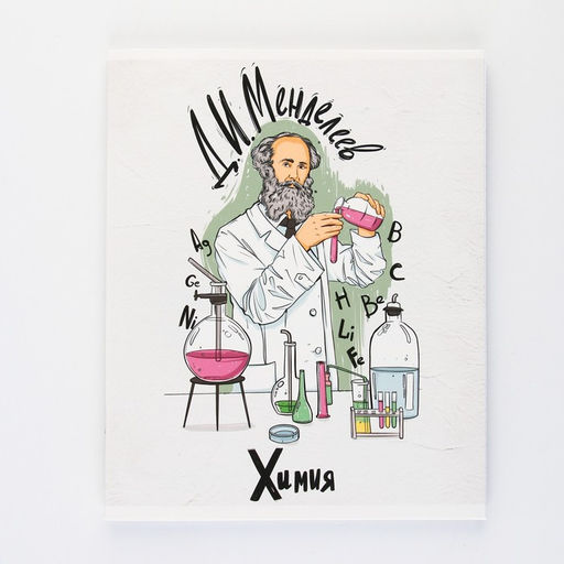 Предметная тетрадь, 48 листов, ИСТОРИЧЕСКИЕ ЛИЧНОСТИ, со справочными материалами Химия, обложка мелованный картон 230 гр., внутренний блок в клетку 80 гр., белизна 96%,блок №1. - Artfox study фото 7