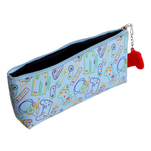 Пенал школьный на молнии «Джойстик», с подвеской, МИКС