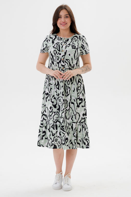 Платье женское из кулирки Кармелита 2 палитра мята - Амадэль фото 15