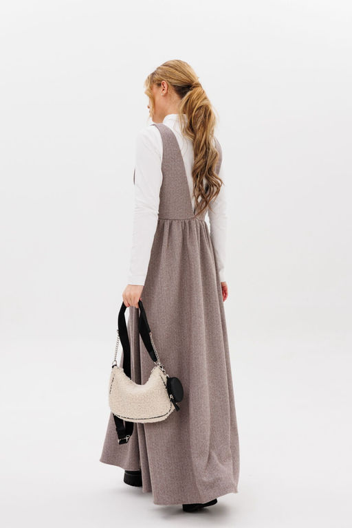 Сарафан AmberA 1106-1 светло-коричневый  фото 2