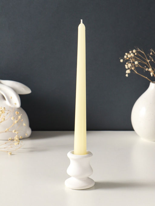 Набор свечей античных, 2.3×24.5 см, 5 ч, 55 г, 2 шт., слоновая кость