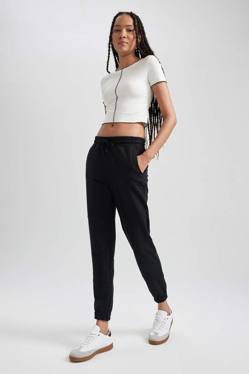 Длинные спортивные штаны стандартного кроя с эластичной окантовкой - Defacto фото 2