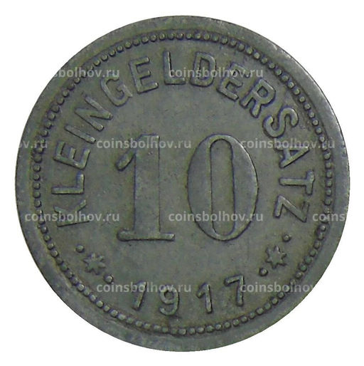 Монета 10 пфеннигов 1917 года Германия  Нотгельд Айслебен