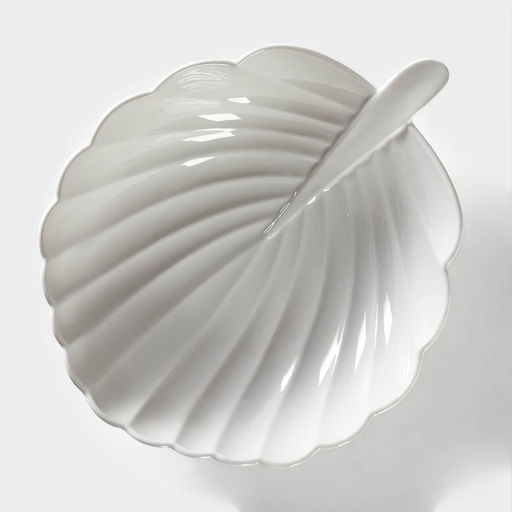 Салатник Magistro «Лист Бланш», 1.5 л, d=30 см, фарфор, белый