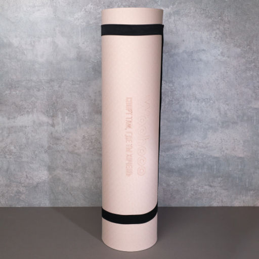 Коврик для йоги и фитнеса Woohooo Whisper / 183x61x0.6 / Beige+Grey / Мешок+ стяжка в комплекте / уп12 - Галеонтрейд фото 3