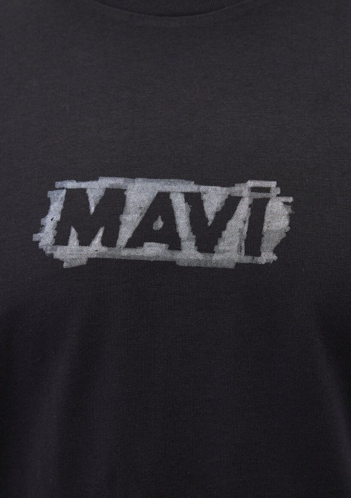 Mavi Logo Bask?l? Siyah Tisort  фото 6