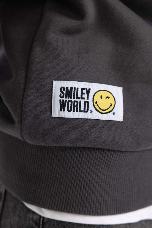 Толстовка с капюшоном SmileyWorld для мальчиков - Defacto фото 5