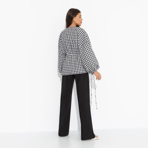 Брючный комплект‑тройка Приручённый шик (3 в 1 черно-белый) - Charutti фото 5