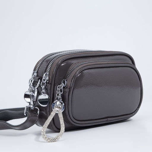 Сумка кросс-боди на молнии, цвет серый - Simaland фото 3