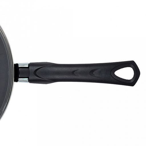 "Azure" Сотейник с антипригарным покрытием д24см "Сатин", h6,3см, s0,18см, стеклянная крышка (Россия)