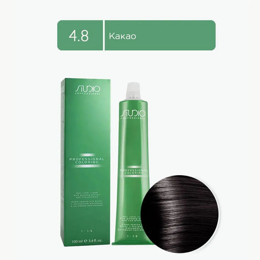 S 4.8 какао, крем-краска для волос с экстрактом женьшеня и рисовыми протеинами, 100 мл