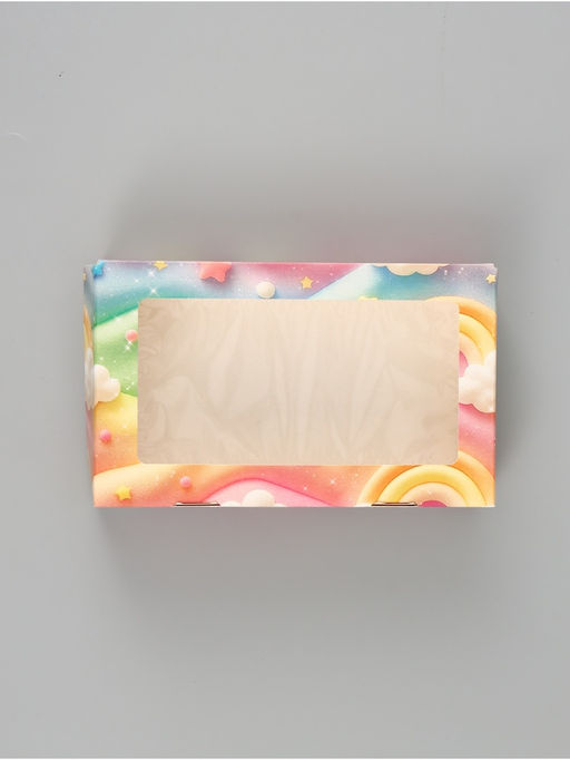 Цена за 5 шт. Коробка подарочная складная «Радуга», 20×12×4 см, с окном