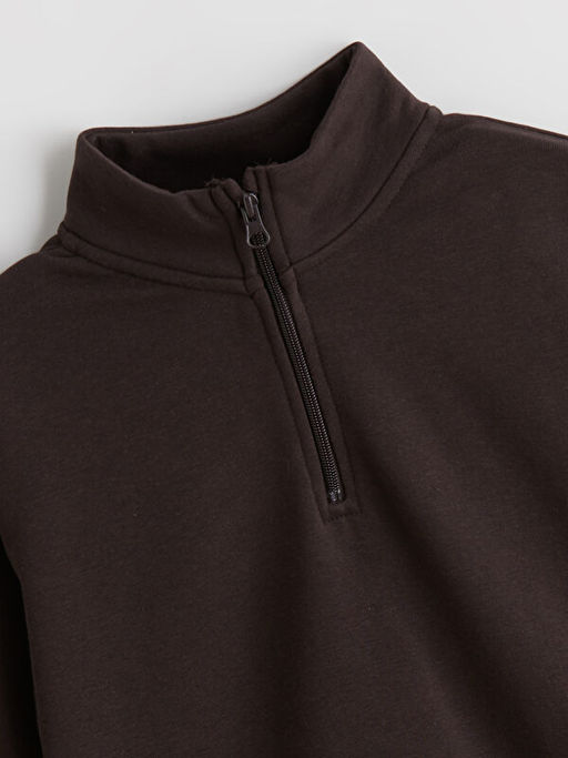 Dik Yaka K?z ?ocuk Sweatshirt