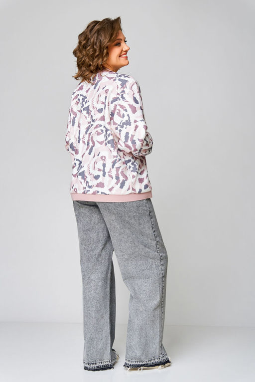 Бомбер Swallow 789 черный+принт леопард  фото 33