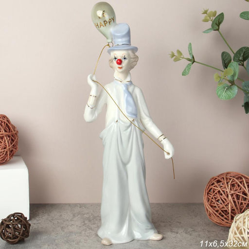 Статуэтка Клоун 32 см с шариком / YZ17009 /уп 18/