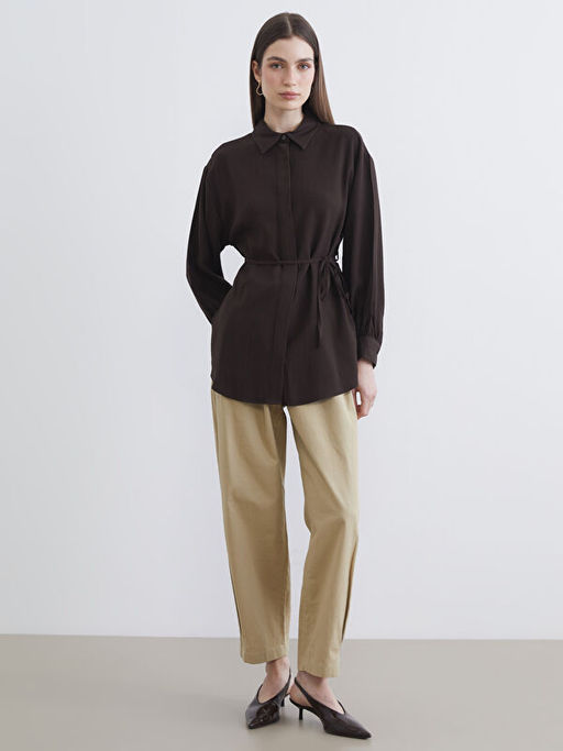 Beli Ku?akl? Dokulu Kad?n G?mlek Tunik