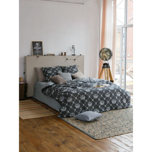 Постельное бельё Этель 1.5 сп Crown 143х215 см, 150х214 см, 70х70 см -2 шт, бязь фото 12