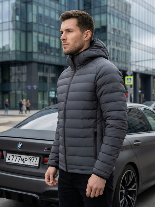 Куртка мужская стёганая с капюшоном с графеновой подкладкой - Valianly фото 37