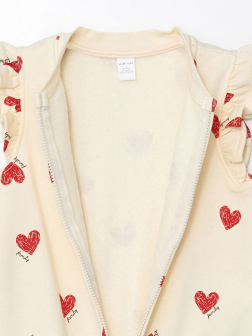 Bisiklet Yaka Bask?l? K?z Bebek Yelek - Waikiki фото 3