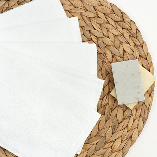 Комплект махровых салфеток для уборки 5 шт. (30х30), 100% хлопок, 380 гр./кв.м., Белый