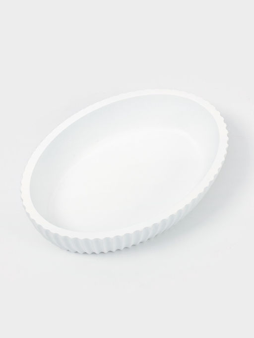 Набор для ванной "Ребрис" 3 предмета (дозатор для мыла, стакан, мыльница), цвет белый