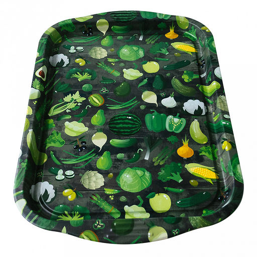 Поднос металлический "Авакадо" 30х16х1,5см, малый, прямоугольный (Россия)