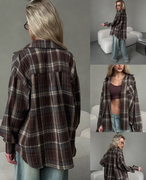 K12702 Рубашка OVER SIZE ТМ_РОЗОВЫЙ - Brand фото 3