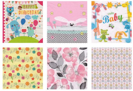 Love2art салфетки бумажные АССОРТИ 3х слойные SDD 33 x 33 12 шт. Набор №1217-02 Детский день рождения