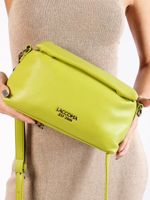 LACCOMA сумка Королина-Л815-лайм эко кожа хлопок фото 7