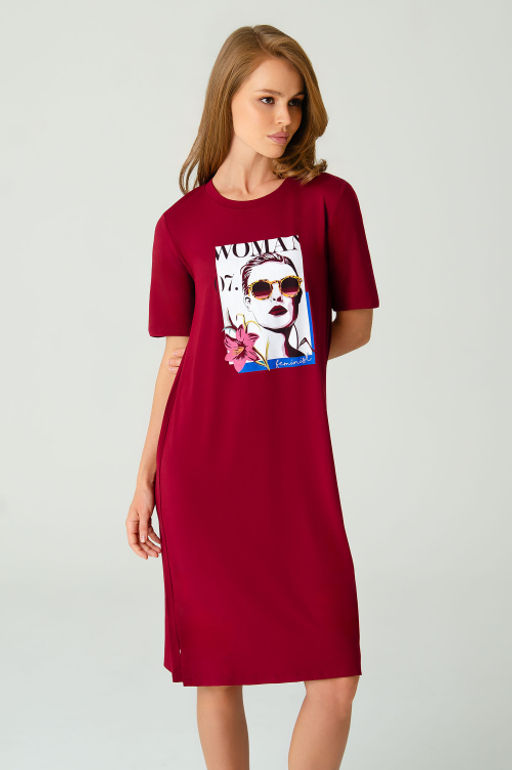 Арт. 8608 Туника женская 42-50 (5 шт) Цвет:коралловый - Калинка фото 28