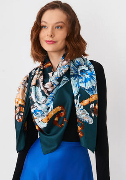 Большой, мягкий, тонкий и очень нежный двусторонний платок с рисунком. - Tantino фото 14