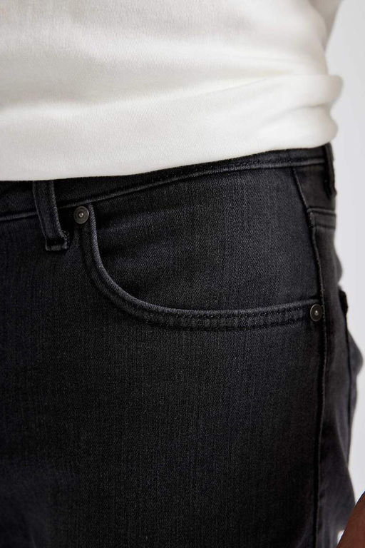 Джинсовые брюки Sergio Regular Fit Normal Mold с нормальной талией и зауженными штанинами - Defacto фото 5