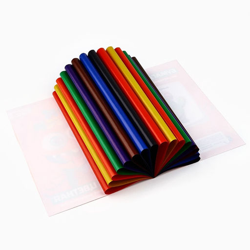 Цена за 3 шт. Бумага цветная А4 мелованная 16 л 8 цветов двусторонняя, БукиБяки