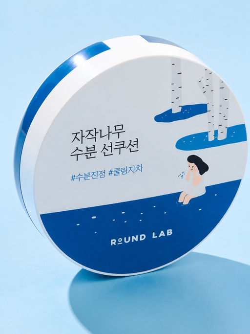 ROUND LAB Солнцезащитный крем-кушон для лица с березовым соком / Birch Juice Moisturizing Sun Cushion SPF50+ PA++++, 15 г