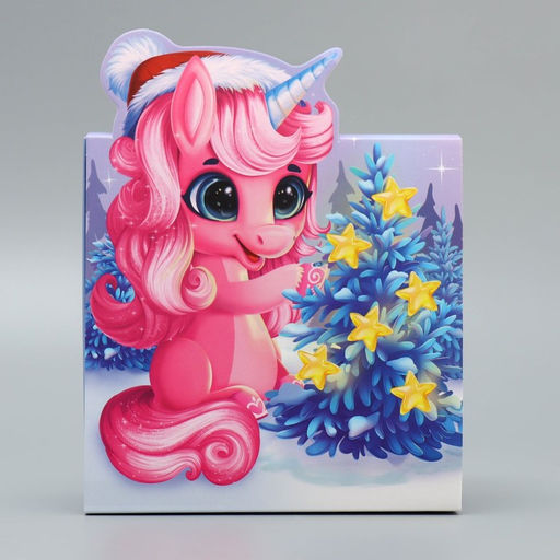 Подарочная коробка новогодняя складная «С Новым годом», 15×15×8 см