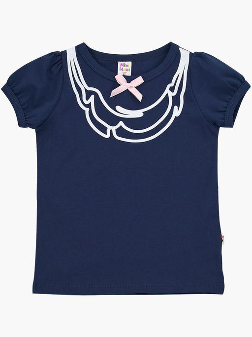 Футболка с принтом для девочки UD 0670 синий - Mini maxi фото 2