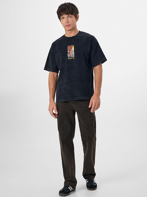 Футболка мужская черная с обработкой эйсид - Mark formelle фото 6