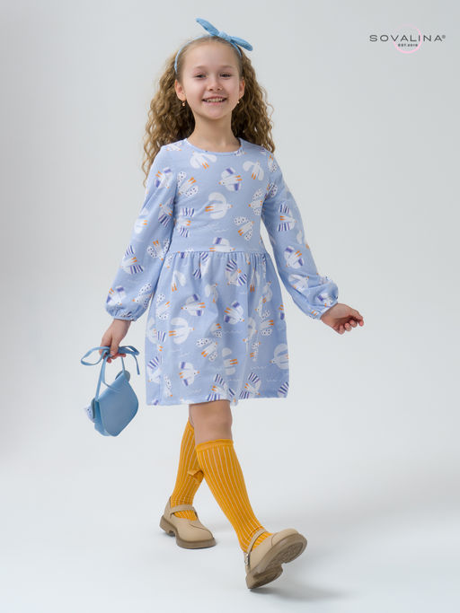 Платье Моана чайки на голубом ВБ - Sovalina фото 3