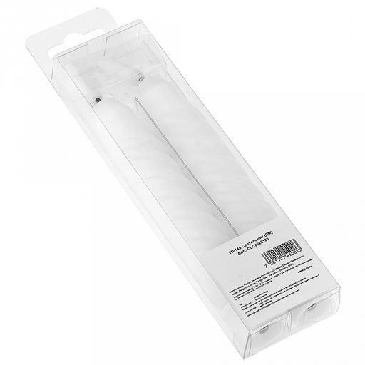 Свеча столовая, восковая, светодиодная на батарейках "Витая" д2,2см h13,5(16,5)см, свет теплый, с мерцанием, цвет белый, питание от 2-х батареек ААА (в комплект не входят), 2 штуки в ПВХ коробке (Китай)