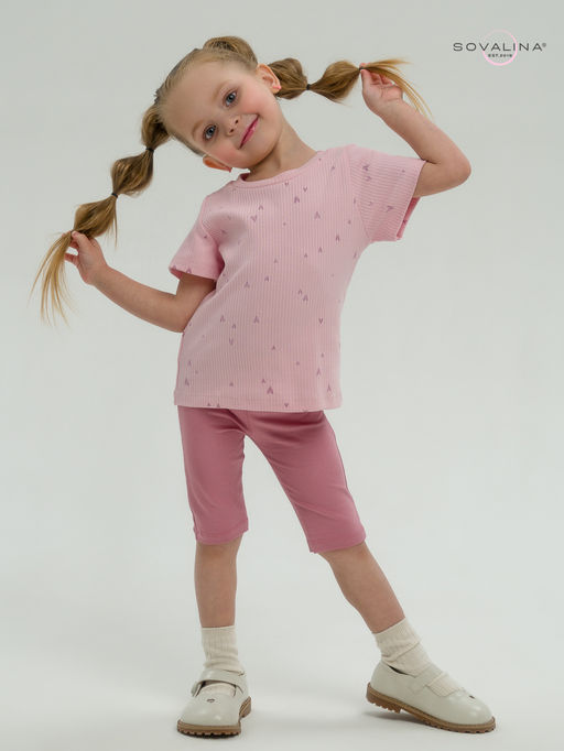 Костюм Актив лиловые сердечки-сухая роза - Sovalina фото 6