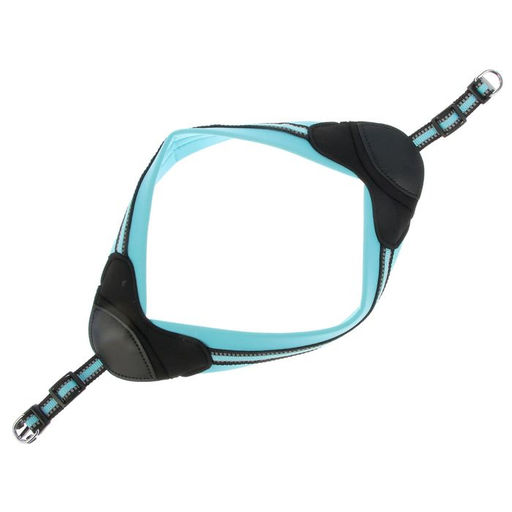 Шлейка супермягкая со светоотражающей прошивкой, обхват 48-54 см, голубая - Пижон фото 2