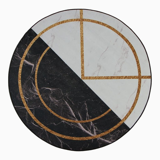 Ковер Этель Черно-белый d 120 см, 700г/м2  фото 2