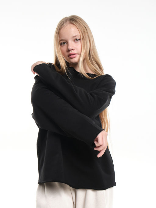Толстовка для девочки 22-2019 черный - Mini maxi фото 9