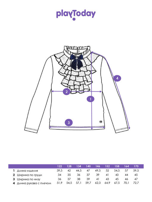 PlayToday / Блузка для девочки  фото 3
