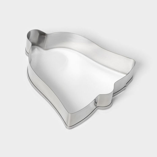 Форма для печенья Доляна Колокольчик, набор 3 шт., 6?6 см, серебристая