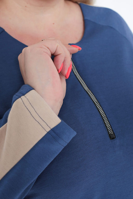 Платье трикотажное с молнией Белла