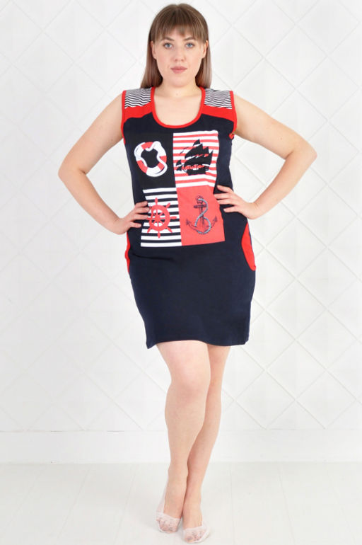 Арт. 9020 Туника женская 42-54 (7 шт) Цвет:ассорти - Калинка фото 2