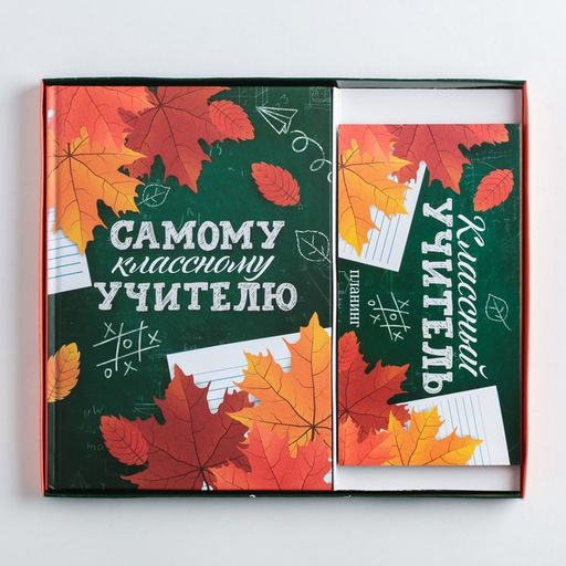 Подарочный набор, ежедневник А5, 80 л., планер 50 л., «Самому классному учителю»